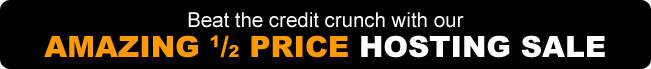 Half price hosting special offer - click here to find out more